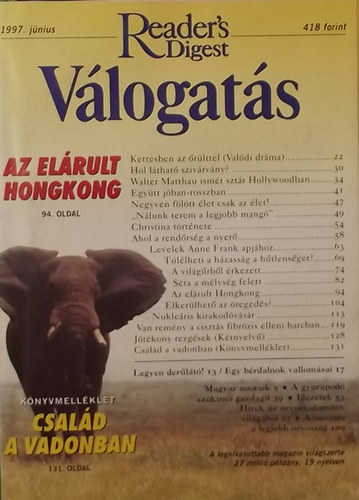 Reader's Digest V�logat�s - 1997. j�nius