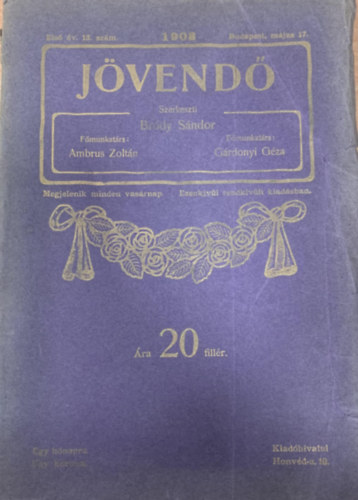 Brdy Sndor (szerk.) - Jvend 1908. 13. szm (Els vfolyam)