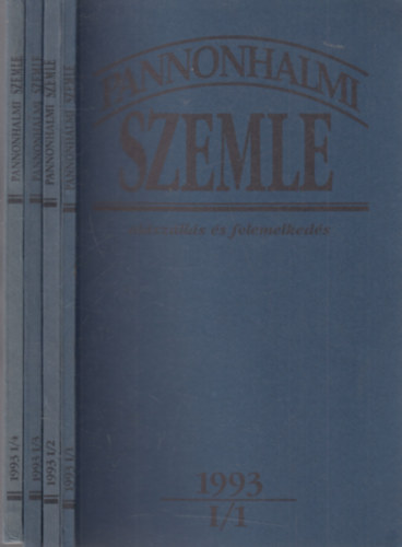Sulyok Elemr (fszerk.) - Pannonhalmi Szemle 1993/1-4. (I., teljes vfolyam)- 4 db. lapszm