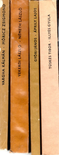 T�sk�s Tibor, Vargha K�lm�n, Vekerdi L�szl�, Gy�ri J�nos - 4. db k�nyv Arcok �s vallom�sok  sorozat:  1. �prily Lajos, 2. N�meth L�szl�, 3. M�ricz Zsigmond, 4.Illy�s Gyula