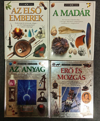 Szemtan� sorozat - (4db) Szemtan� ifj�s�gi ismeretterjeszt� k�nyvcsomag: Az els� emberek / A mad�r / Az anyag / Er� �s mozg�s