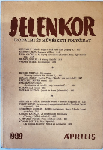 Jelenkor 1989. �pr.