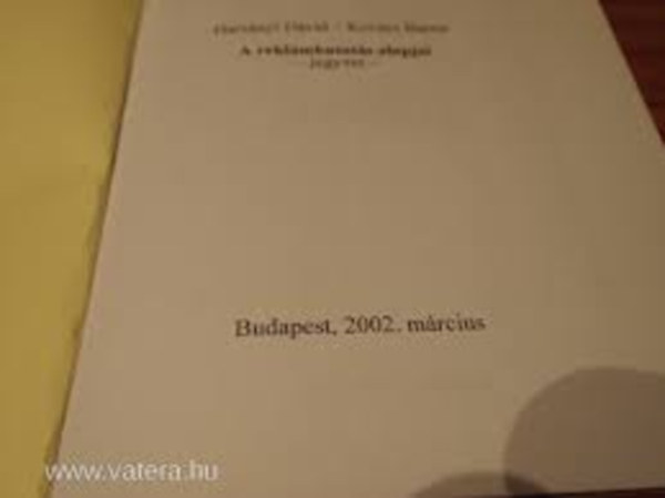 Hars�nyi D�vid; Kov�cs Barna - A rekl�mkutat�s alapjai