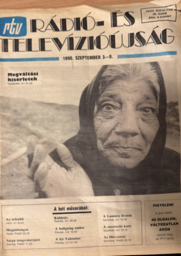 Rtv (R�di�- �s telev�zi��js�g) XXXV.�vfolyam 36.sz�m