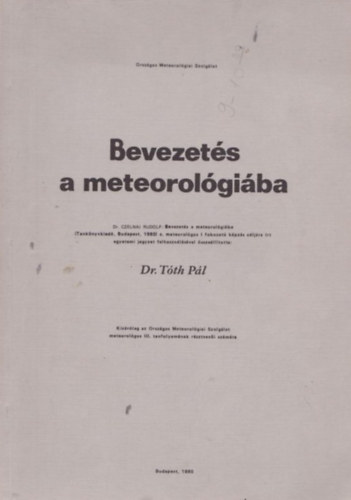 Dr. Tth Pl (szerk.) - Bevezets a meteorolgiba