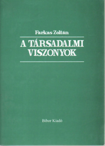 A trsadalmi viszonyok