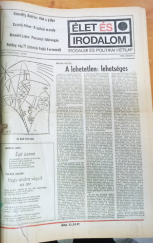 Bata Imre (szerk.) - �let �s irodalom XXXIV. �vfolyam 1990. 2 k�tetben (teljes)