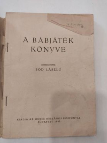 Bod Lszl - A bbjtk knyve