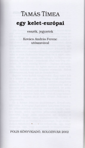Tam�s T�mea - Egy kelet-eur�pai