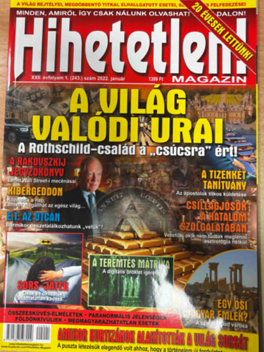 Hihetetlen magazin XXII. �vfolyam 1. (243.) sz�m 2022. janu�r