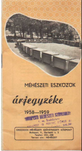 M�h�szeti eszk�z�k �rjegyz�ke