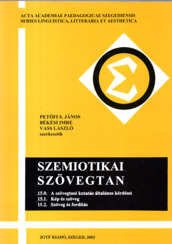 Szemiotikai szövegtan 15.