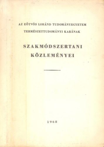 Az ELTE TTK Szakmdszertani kzlemnyei