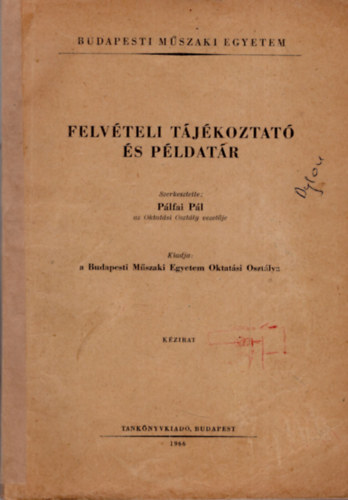 Plfai Pl - Felvteli tjkoztat s pldatr