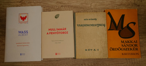 Makkai Sándor, Nyírő József, Kós Károly, Wass Albert - 4 könyv 20. századi erdélyi íróktól: Ördögszekér, Varjúnemzzetség, Hull a fenyőtoboz, Igazságot Erdélynek!