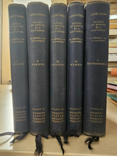 Szerkesztette Dr. Hertz J. H. a Brit Birodalom főrabbija - Szentírás - Mózes öt könyve és a Haftárák I-V. (NEM REPRINT!)