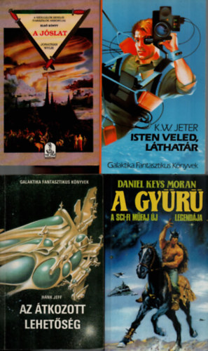 K. W. Jeter, Hank Jeff, Daniel Keys Moran, Jonathan Wylie - 4 db Sci-fi egytt: A jslat, A gyr, Az tkozott lehetsg, Isten veled, lthatr.