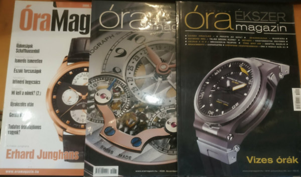 Venicz �ron (szerk) - 3 db Pr�mium �ra-�kszer Magazin (sz�rv�nysz�mok, lapsz�mok a term�klapon)