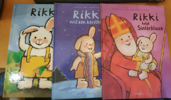 Guido Van Genechten - 3 db Rikki + Rikki helpt Sinterklaas + Rikki wil een kerstboom