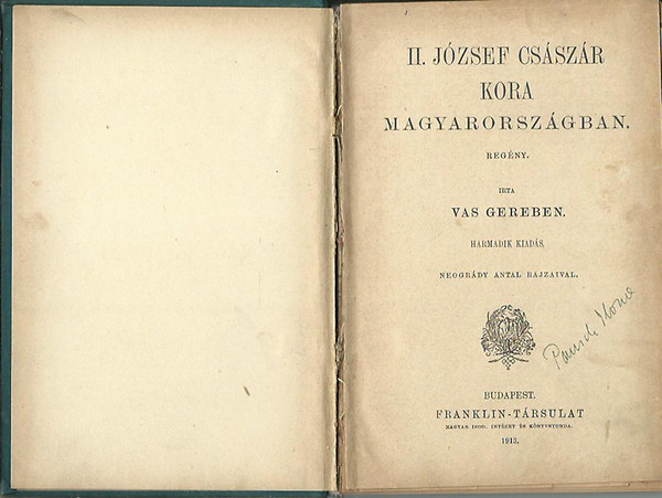 Vas Gereben - II. József császár kora Magyarországban