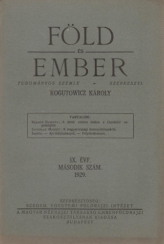 Kogutowicz Kroly (szerk.) - Fld s ember 1929/2.