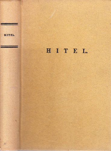 Szchenyi Istvn Grf - Hitel (hasonms kiads)