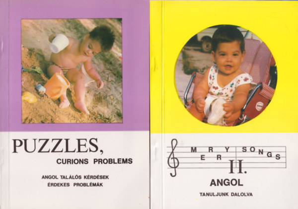 Flier Istvn szerk. - 4 db angol nyelvknyv: Merry songs II. Angol + Puzzles, curions problems + Angol trfk anekdotk IV. + Angol trfk anekdotk V.