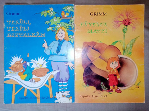 Grimm - Terülj, terülj asztalkám + Hüvelyk Matyi (Grim legszebb, illusztrált meséi)