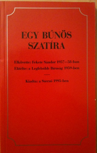 Egy bns szatra - elkvette: Fekete Sndor 1957-58-ban