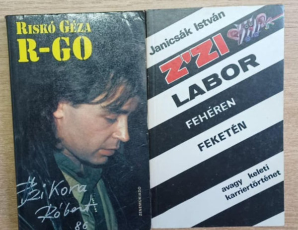 Risk Gza, Janicsk Istvn - 2 db zenei knyv: R-GO - Z'ZI LABOR fehren feketn avagy keleti karriertrtnet