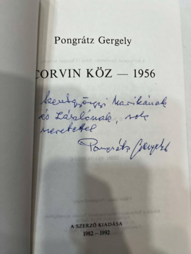 Pongrátz Gergely - Corvin köz - 1956