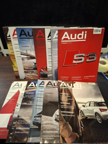 13 db Audi Magazin (szórványszámok): 2013/1-3, 2012/1-4, 2011/1-4, 2010/1-2