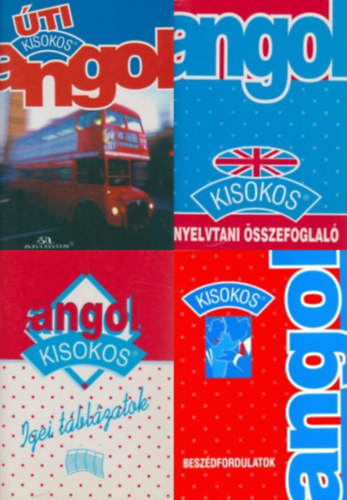 Szilfai Anna Dr., Baranyay Márta (Összeáll.), Balázs István - 4 db Angol kisokos: Angol úti kisokos + Angol beszédfordulatok + Angol igei táblázatok + Angol nyelvtani összefoglaló