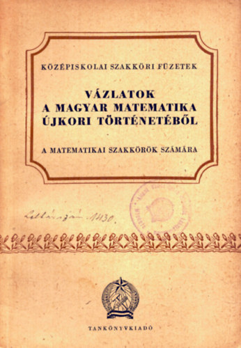 Sznssy Barna - Vzlatok a magyar matematika jkori trtnetbl