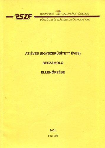 Vrs Lszl - Az ves (egyszerstett ves) beszmol ellenrzse