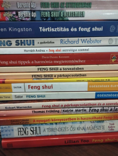 Berente gi, Richard Webster, Eckart Warnecke, Lillian Too, Terah Kathryn Collins, Horvth Andrea, Szilvsy Judit - 16 db Feng shui ezoterikus knyv