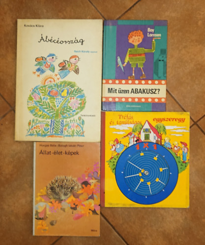 Boy Lornsen, Horgas B�la, Kov�cs Kl�ra - 4 gyerekk�nyv k�v�ncsi kisdi�koknak: Mit �zen az abakusz?, �llat-�let-k�pek, Tr�f�s �s tanuls�gos egyszeregy, �b�c�orsz�g