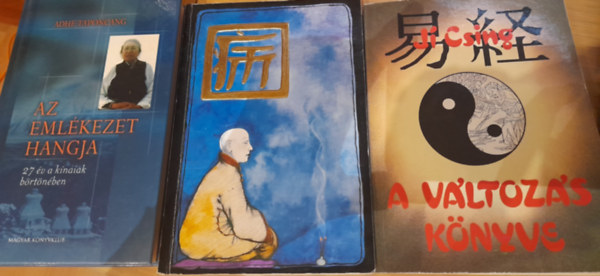 Ji Csing, Adhe Taponcang, Urbn Istvn-Sary Kornlia - 3 db Knval kapcsolatos knyv: Adhe Taponcang: Az emlkezet hangja, Urbn I.-Sary K.: QI, avagy az leter megrzsnek si, knai mdjai, Ji Csing: A vltozs knyve