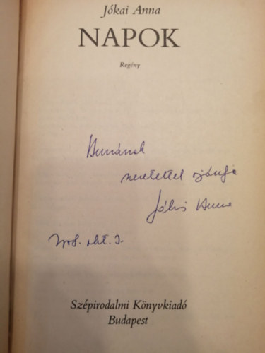 J�kai Anna - Napok