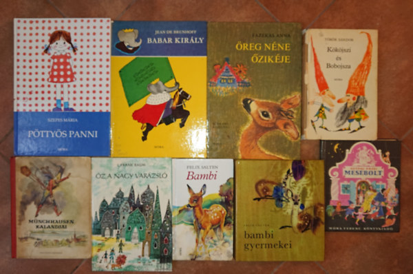 Gazdag Erzsi, Felix Salten, Frank Baum, Török Sándor, Fazekas Anna, Jean de Brunhoff, Szepes Mária - 9 klasszikus mesekönyv: Mesebolt, Bambi, Bambi gyermekei, Óz, a nagy varázsló, Münchhausen kalandjai, Kököjszi és Bobojsza, Öreg néne őzikéje, Pöttyös Panni, Babar király