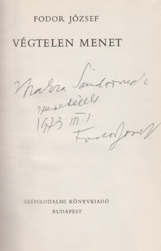 Fodor J�zsef - V�gtelen menet (dedik�lt)