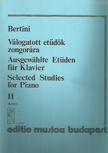 Bertini, Henri - V�logatott et�d�k zongor�ra II.