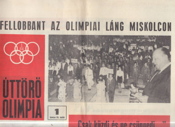 6 db. �tt�r� olimpia lapsz�m (1971/1, 3, 4, 5, 6, 7. sz�mok)