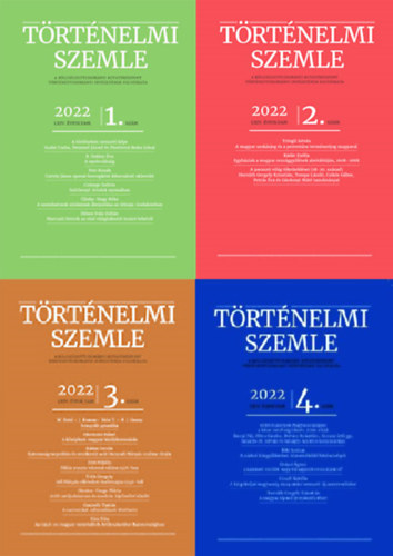 T�rt�nelmi szemle LXIV. �vfolyam, 2022 1-4. sz�m (teljes �vfolyam)