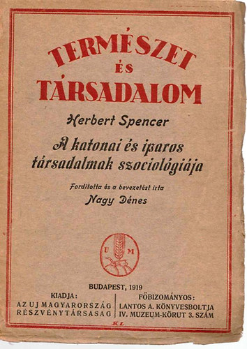 Herbert Spencer - Termszet s trsadalom