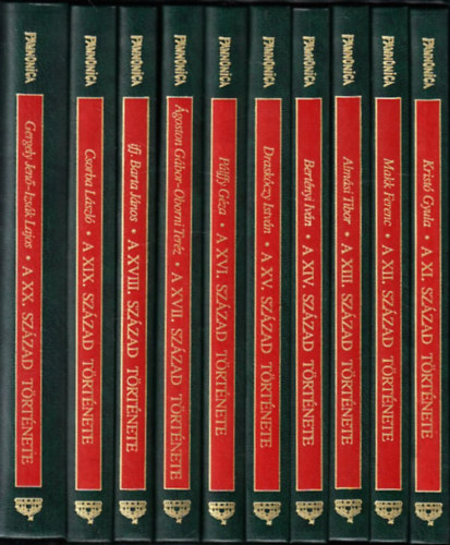 Szv�k Gyula (sor.szerk.) - Magyar Sz�zadok (J� �llapot�, egys�ges, teljes sorozat): XI., XII., XIII., XIV., XV., XVI., XVII., XVIII., XIX. �s XX. sz�zad t�rt�nete (10 db k�tet)