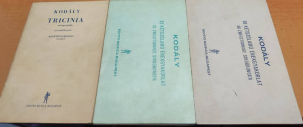 Kod�ly Zolt�n - 3 db Kod�ly Zolt�n: 22 k�tsz�lam� �nekgyakorlat + 66 k�tsz�lam� �nekgyakorlat + Tricinia