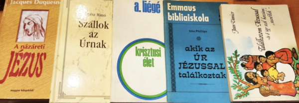 John Phillips, Jean Vanier, A. Lig, Kertsz Man, Jacques Duquesne - 5 db valls, keresztnysg: A nzreti Jzus + Akik az r Jzussal tallkoztak + Krisztusi let + Szllok az rnak + Tallkozom Jzussal