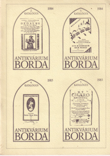 Nincs - N�vmutat� �s konkordanci�k a Borda Antikv�rium els� 10 katal�gus�hoz