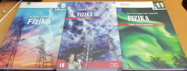 Dgen Csaba-Elblinger Ferenc-Simon Pter, Dgen Csaba - Pda Lszl - Urbn Jnos, Dr. Ztonyi Sndor - 3 db Fizika tanknyv: 8, 10, 11